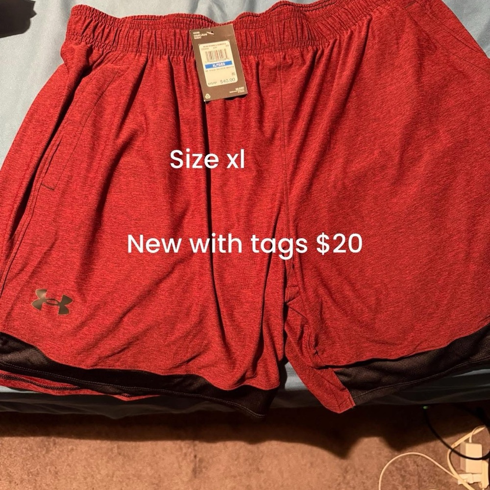 Under Armour Red Athletic Shorts